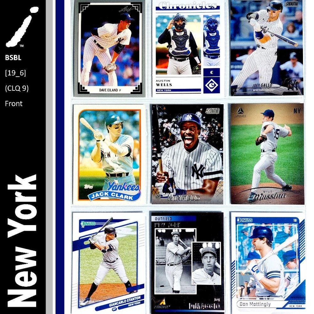 New York Yankees 9 Card Lot - BSBL [19_6]